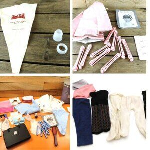 Large Lot of American Girl Doll Accessories Tights Hair Salon Spa Pastry Bag